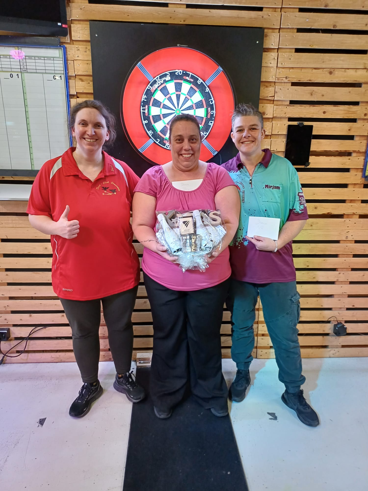 Christmas Open 2023 - Top3 Dames: Sarah Bartlomé, Jeannette Stoop (vainqueur) et Mirjam Schüpbach